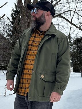 Men's Olive Green Military Field Jacket Swiss Made